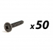 Click to see a larger image of Pack of 50 Self tap screw No 8 x 25mm flange head black