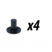 Click to see a larger image of Pack of 4 Internal Aluminium Top Hat For Speakers