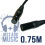 JAM 0.75m 75cm Balanced XLR Mic Cable / Signal Lead