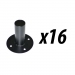 Click to see a larger image of 16 Pack of Tuff Cab Internal Steel Top Hat Speaker Mounting Socket 35mm 