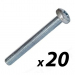 Click to see a larger image of 20 Pack of Tuff Cab M4 x 50mm Pozi Pan Head Zinc Plated